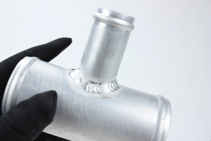 1.77" 45mm OD Aluminum T-Piece Pipe Hose Connector Joiner Spout 25mm OD