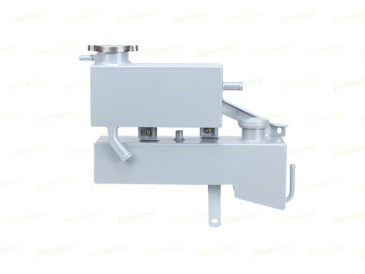 A Pair Aluminum Overflow Header Tank For Nissan Patrol 6 cyl RD28Ti 2.8L 1997-2000